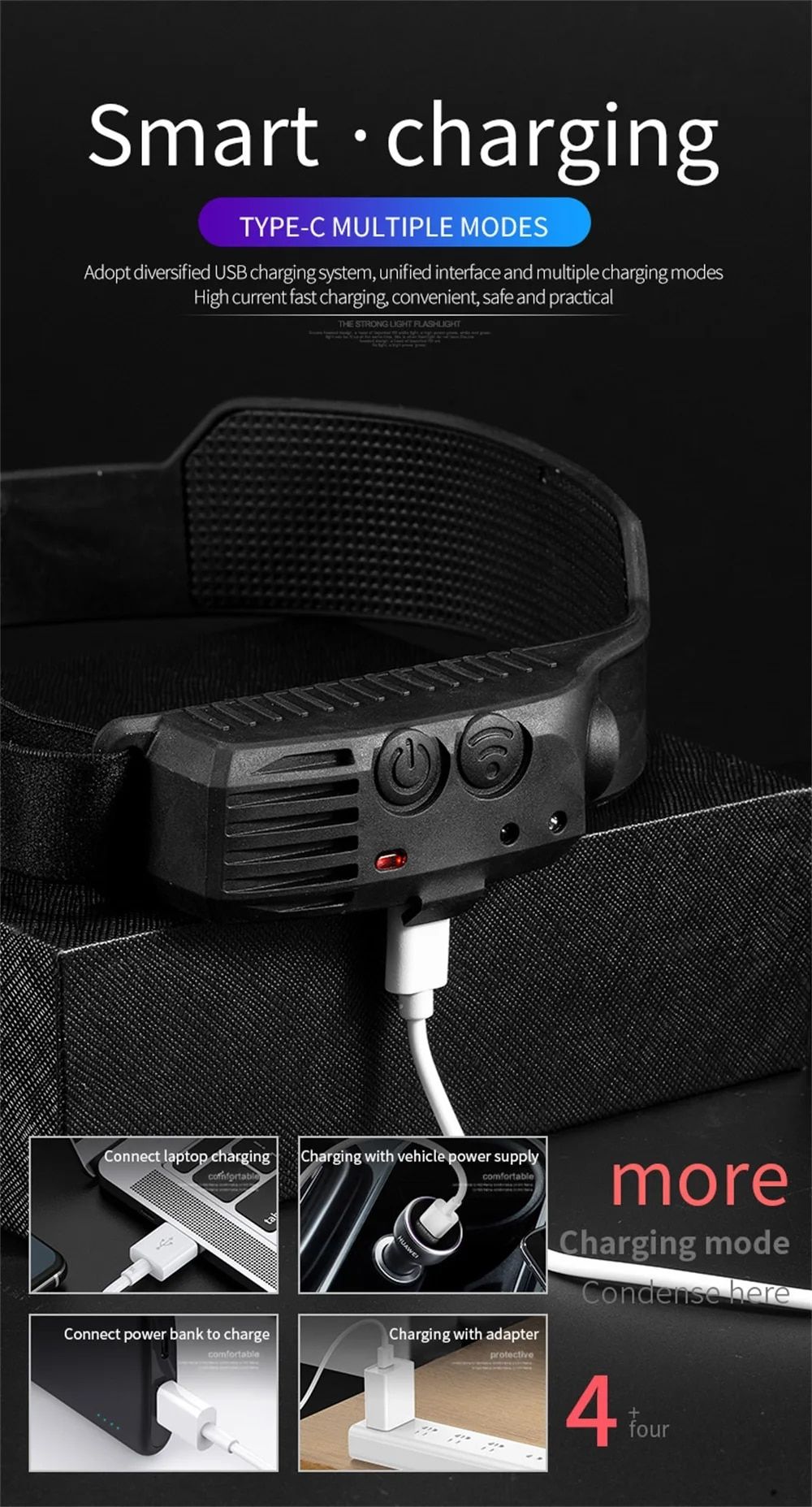 HeadBeam X – Lanterna Inteligente com Sensor