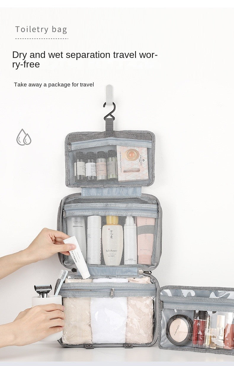 TravelCare Bag – Bolsa de Higiene com Separação Seca e Molhada | Dobrável & à Prova d’Água