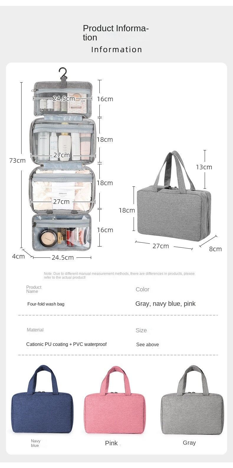 TravelCare Bag – Bolsa de Higiene com Separação Seca e Molhada | Dobrável & à Prova d’Água