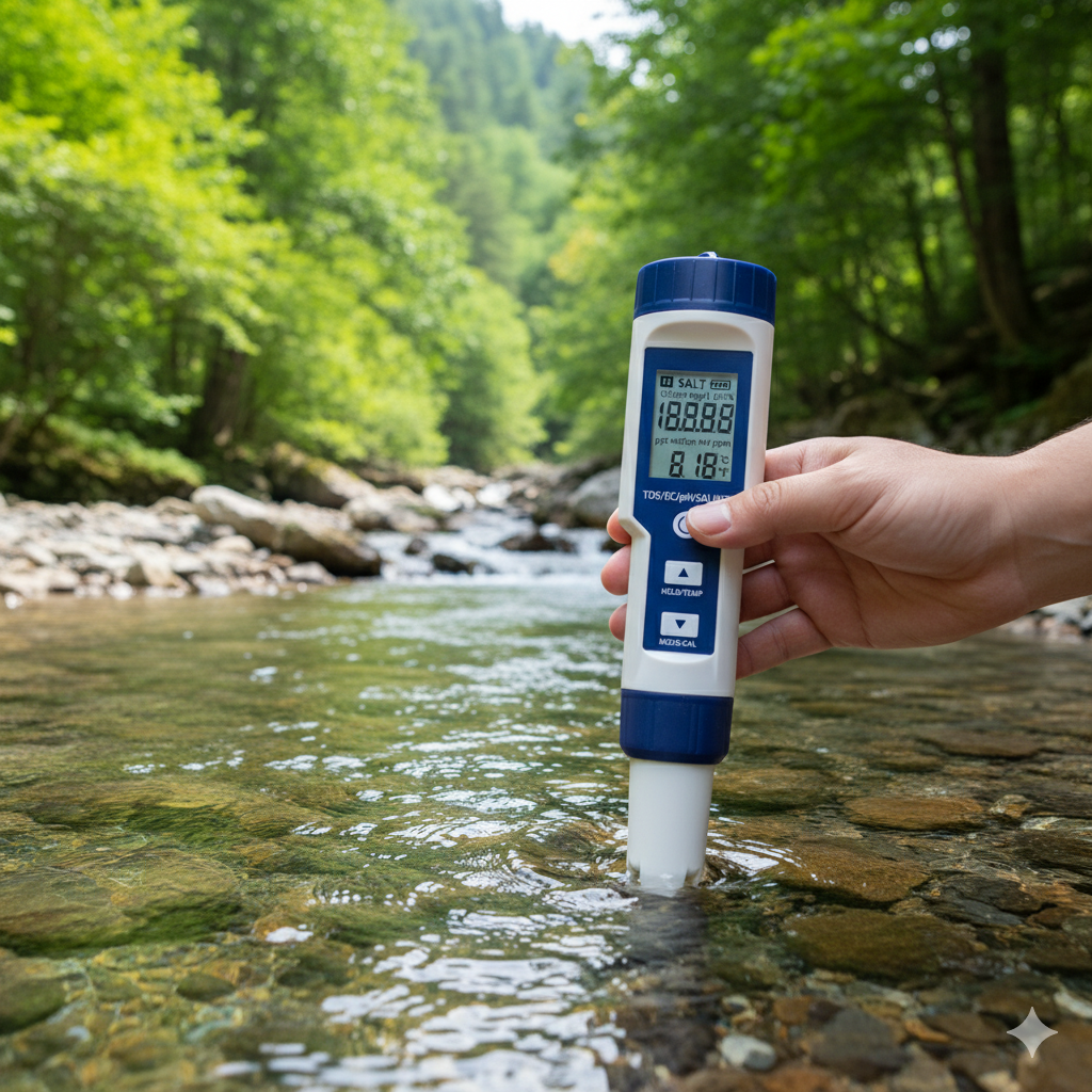 AquaTest Travel – Medidor Portátil de Qualidade da Água para Viagens