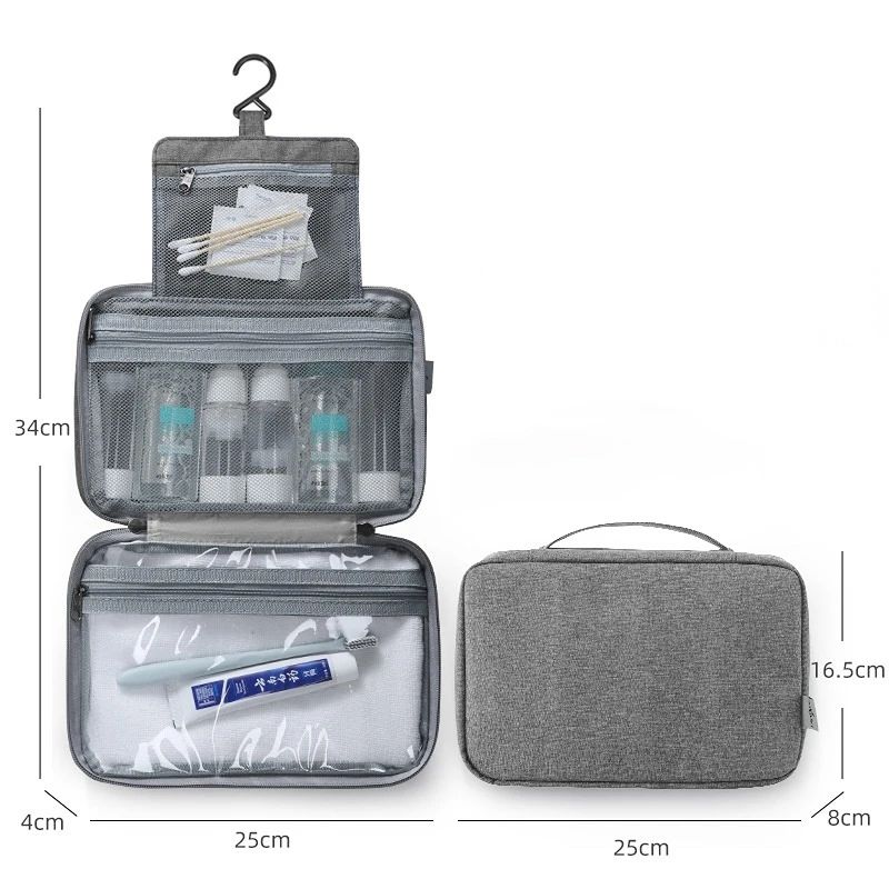 TravelCare Bag – Bolsa de Higiene com Separação Seca e Molhada | Dobrável & à Prova d’Água