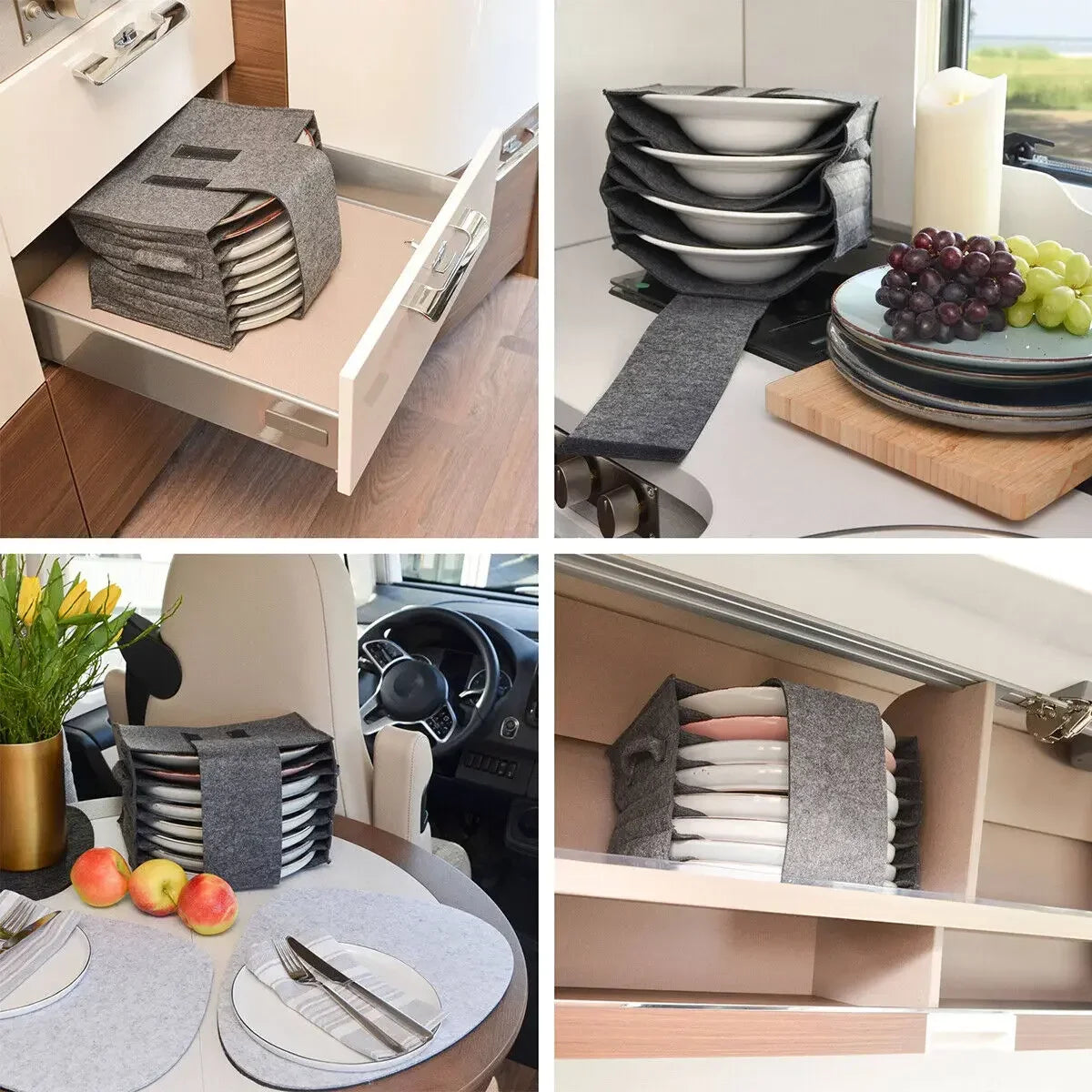 OrganizaGaveta RV – Divisor Ajustável para Talheres e Utensílios de Cozinha Motorhome