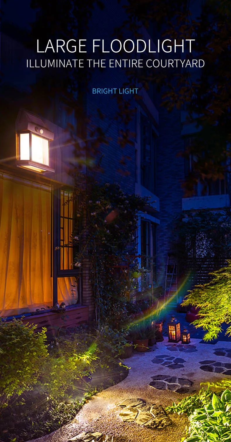 Vigia Noturno LED – Iluminador de Parede com Sensor de Movimento e Energia Solar