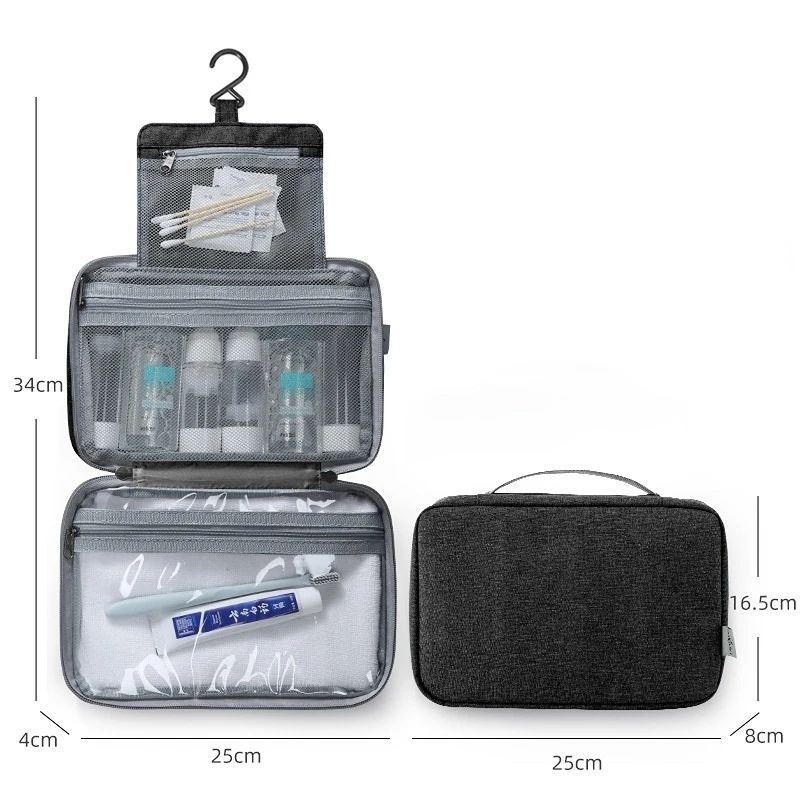 TravelCare Bag – Bolsa de Higiene com Separação Seca e Molhada | Dobrável & à Prova d’Água