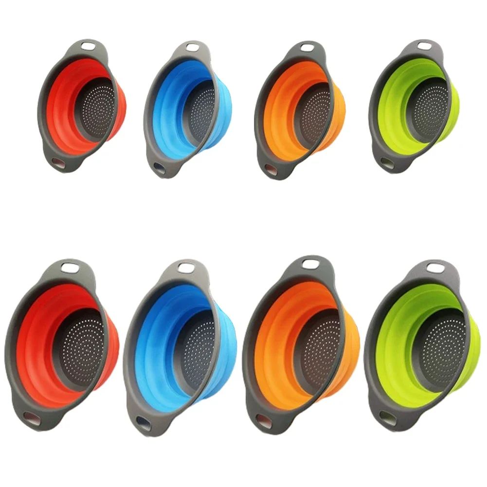 FlexiDrain Basket – Escorredor Dobrável de Silicone para Viagens sobre Rodas