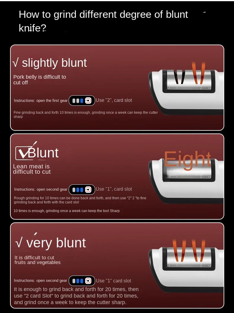 CortaFácil Turbo – Afiador Elétrico 4 Engrenagens para Facas