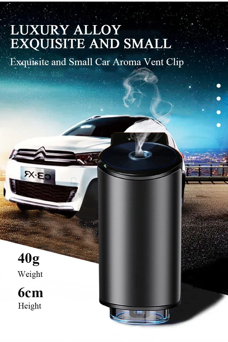 AromaDrive – Difusor Elétrico de Aromas para Carros com Óleo Essencial