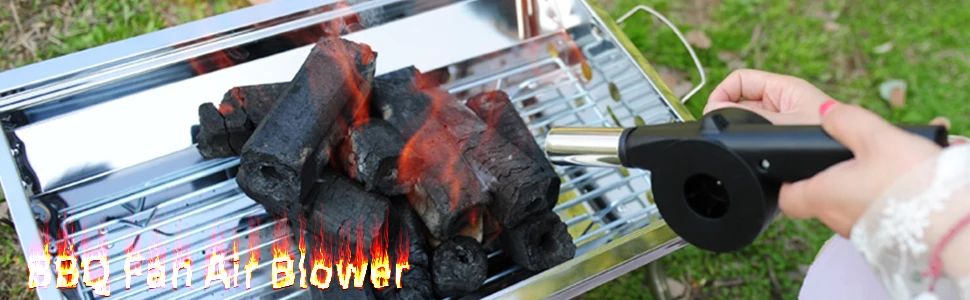 ChurrasBlow – Ventilador de Manivela para Churrasco e Camping