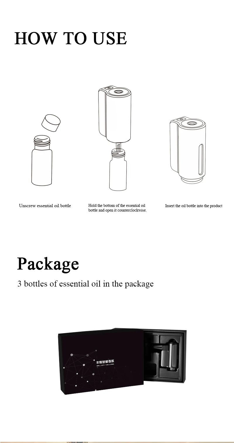 AromaDrive – Difusor Elétrico de Aromas para Carros com Óleo Essencial