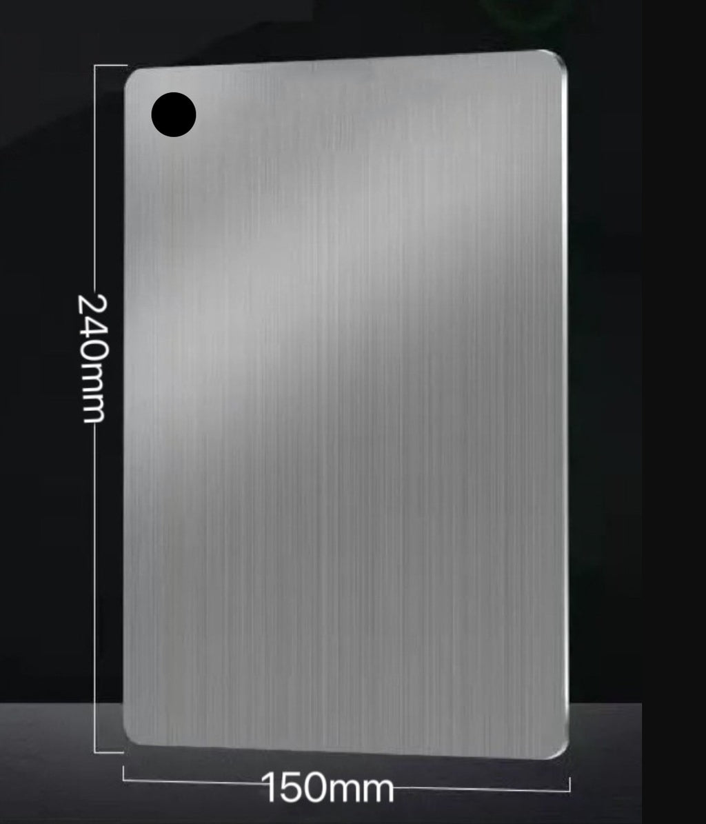 SteelChef Board – Tábua de Corte Inox 304 Antibacteriana para Cozinha Completa