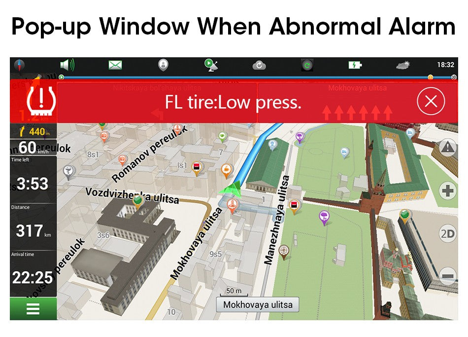PressãoSegura TPMS – Monitor de Pressão com Alarmes Interno e Externo