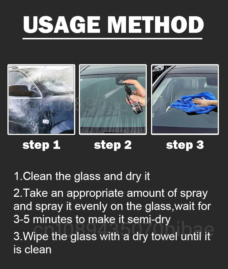 RainShield Nano Spray - Revestimento Hidrofóbico para Vidros de Carro.