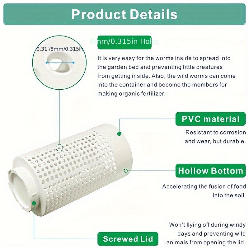 CompostaTubo Garden – Compostagem com Minhocas no Solo para Jardins e Gramados