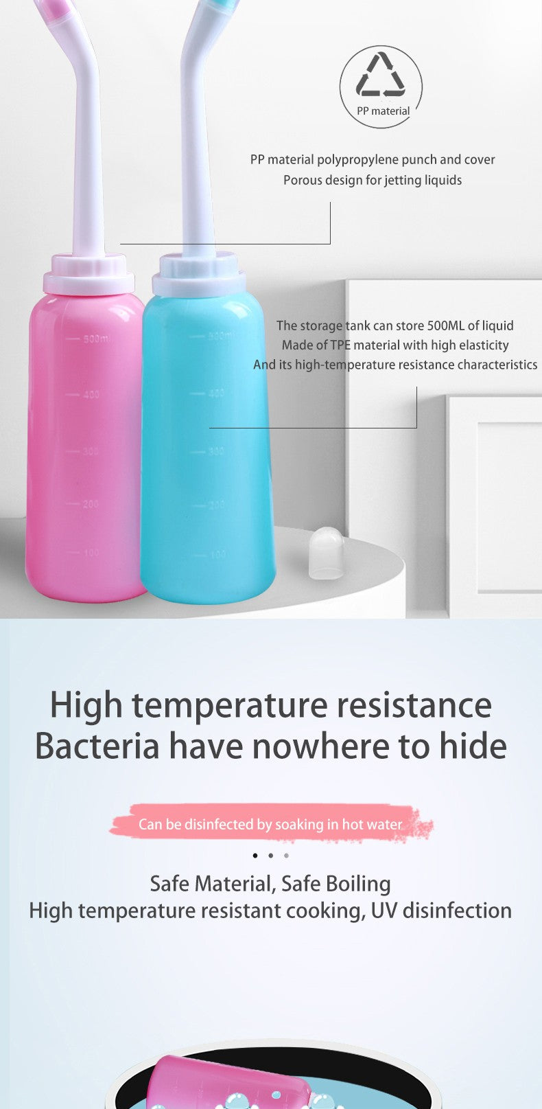 AquaBidé – Garrafa Portátil de Higiene 500ml