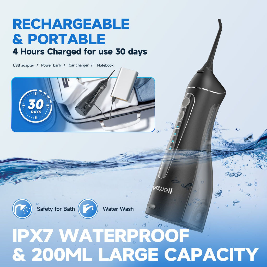 AquaFloss Portátil – Water Flosser USB Recarregável