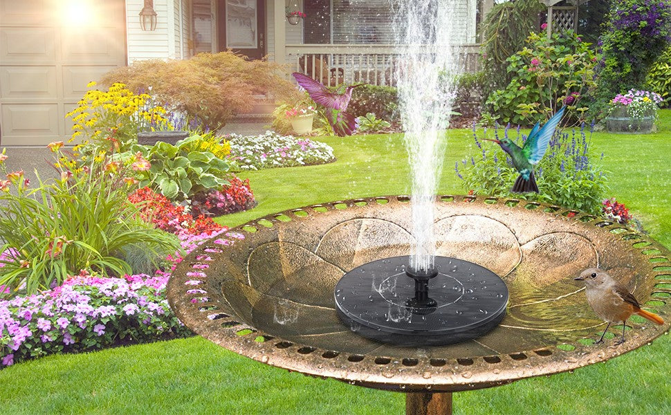 Recanto dos Pássaros – Fonte de Jardim para Banho de Aves com Painel Solar