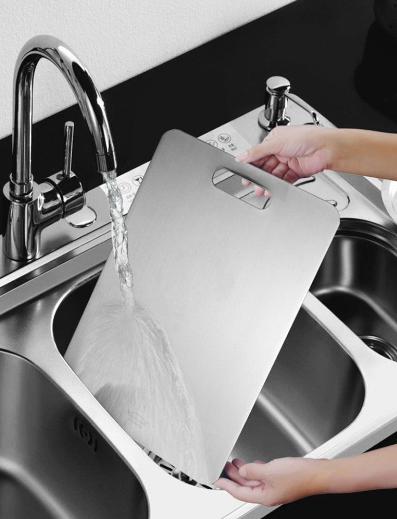 SteelChef Board – Tábua de Corte Inox 304 Antibacteriana para Cozinha Completa