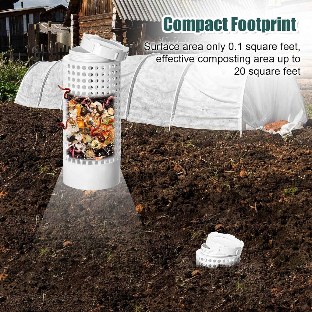 CompostaTubo Garden – Compostagem com Minhocas no Solo para Jardins e Gramados