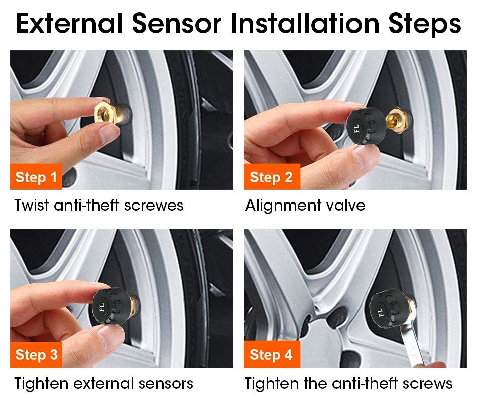 PressãoSegura TPMS – Monitor de Pressão com Alarmes Interno e Externo