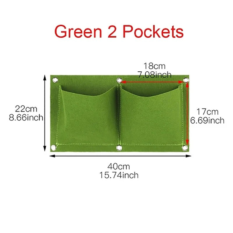 Parede Viva Vertical – Saco Plantador com Múltiplos Bolsos para Jardim