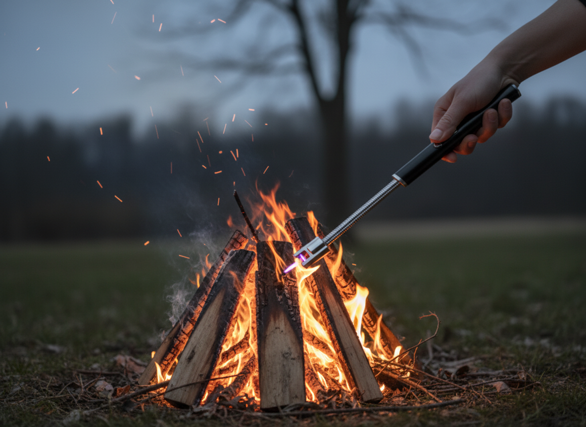 FireStarter USB – Acendedor Elétrico Recarregável para Churrasqueira